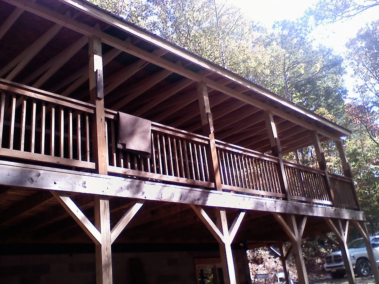 Timber framing under a new elevated porch and deck — Roof Leak Repair in Ordway by Roofing Brothers